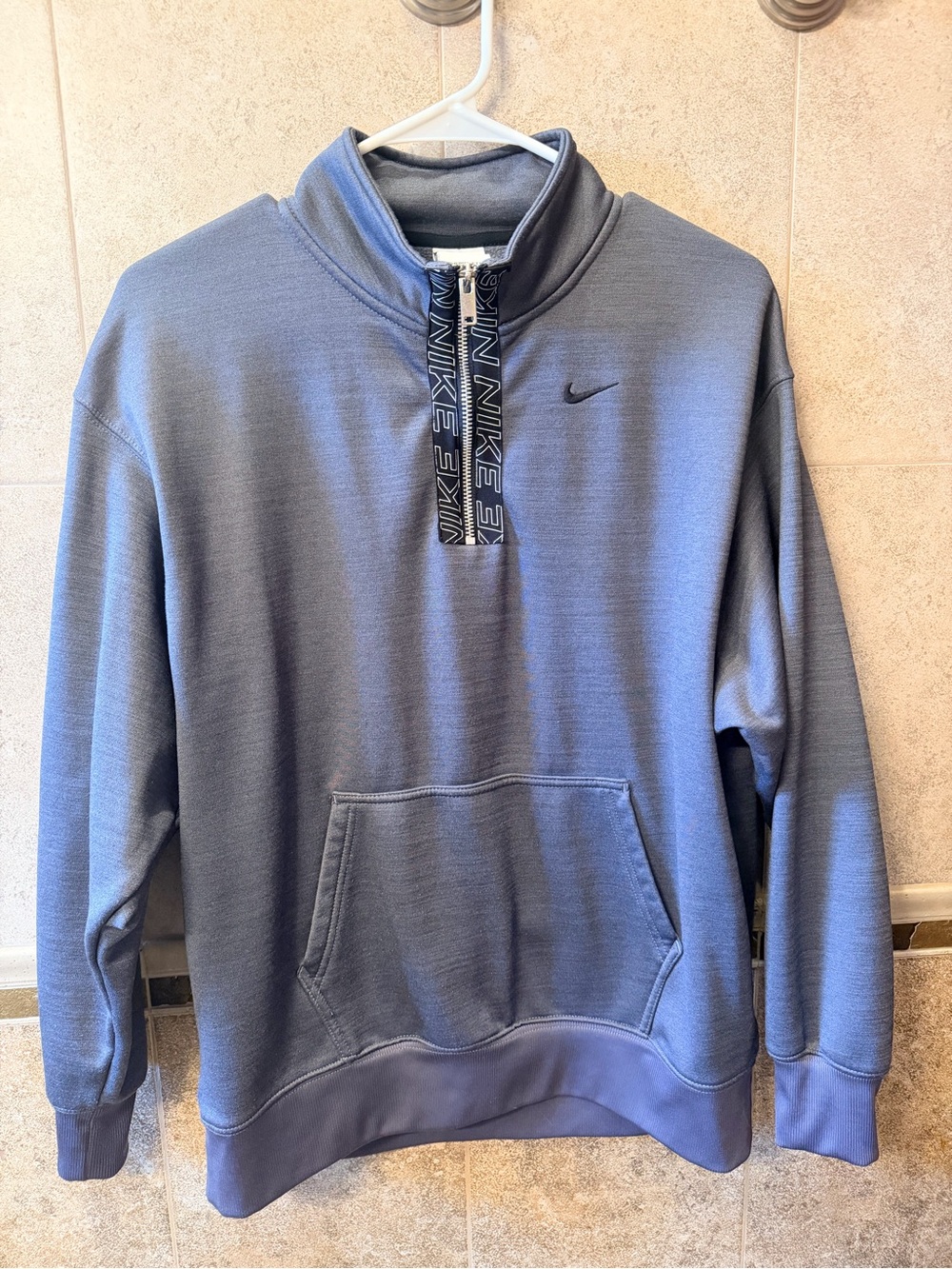 Nike Women’s Gray Thermal Fir Quarter-Zip Pullover Sweater